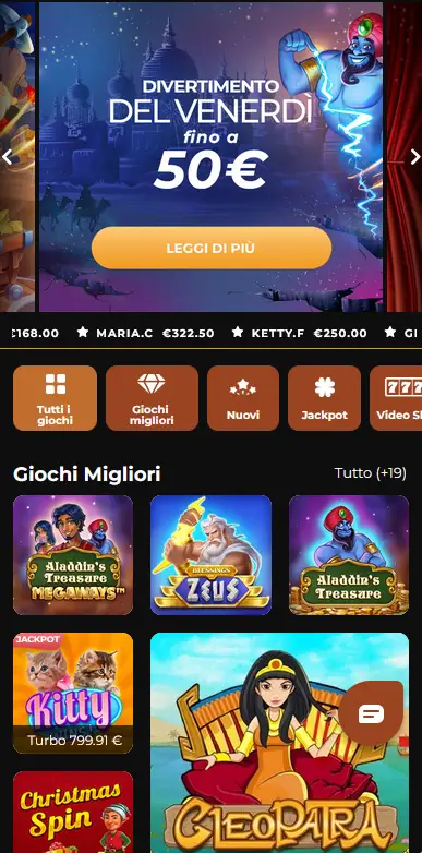 Versione mobile del sito ufficiale Winorama adattata per smartphone con navigazione touch e layout responsive per il gioco in Italia