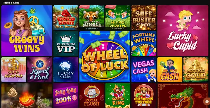 Giochi gratta e vinci sul casinò Winorama con formati proprietari a vincita istantanea e titoli alternativi