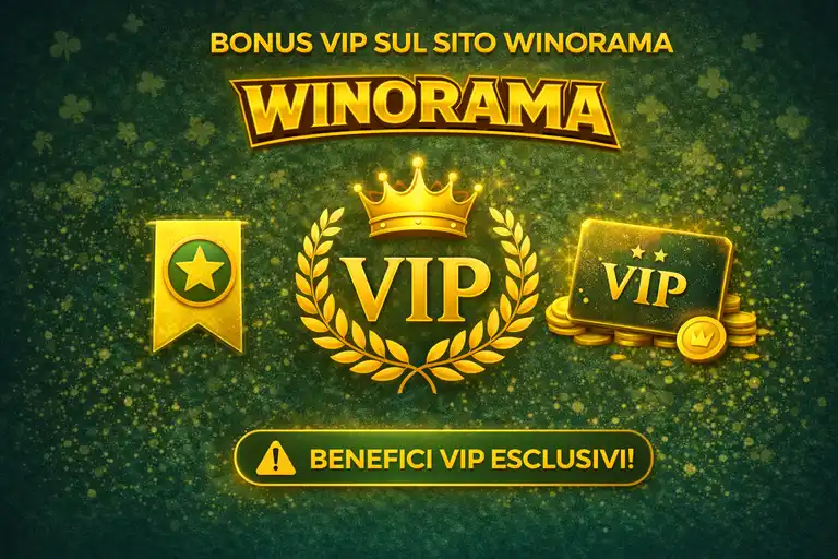 Sistema bonus VIP sul casinò Winorama con livelli fedeltà Bronze, Silver e Diamond, conversione punti e vantaggi esclusivi